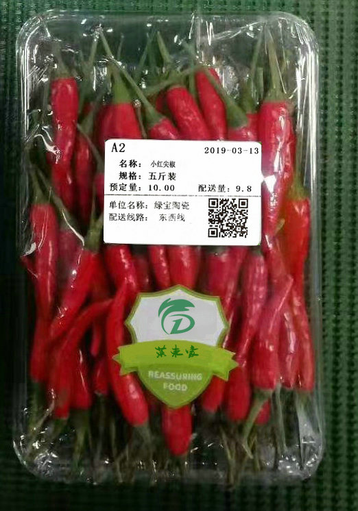 分拣后实物二维码 样